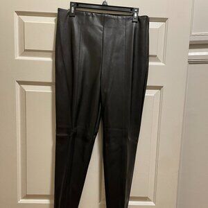 Ann Taylor Straight Pants in Faux Leather SZ L
